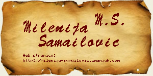 Milenija Samailović vizit kartica